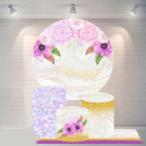 Marmor Textur Blume Runden Glücklich Geburtstag Hintergrund